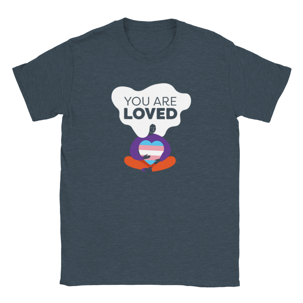 You are loved (trans flag) tee