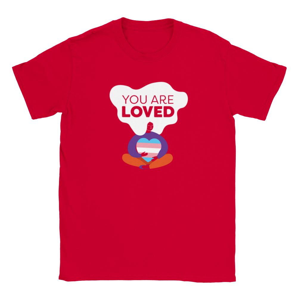 You are loved (trans flag) tee