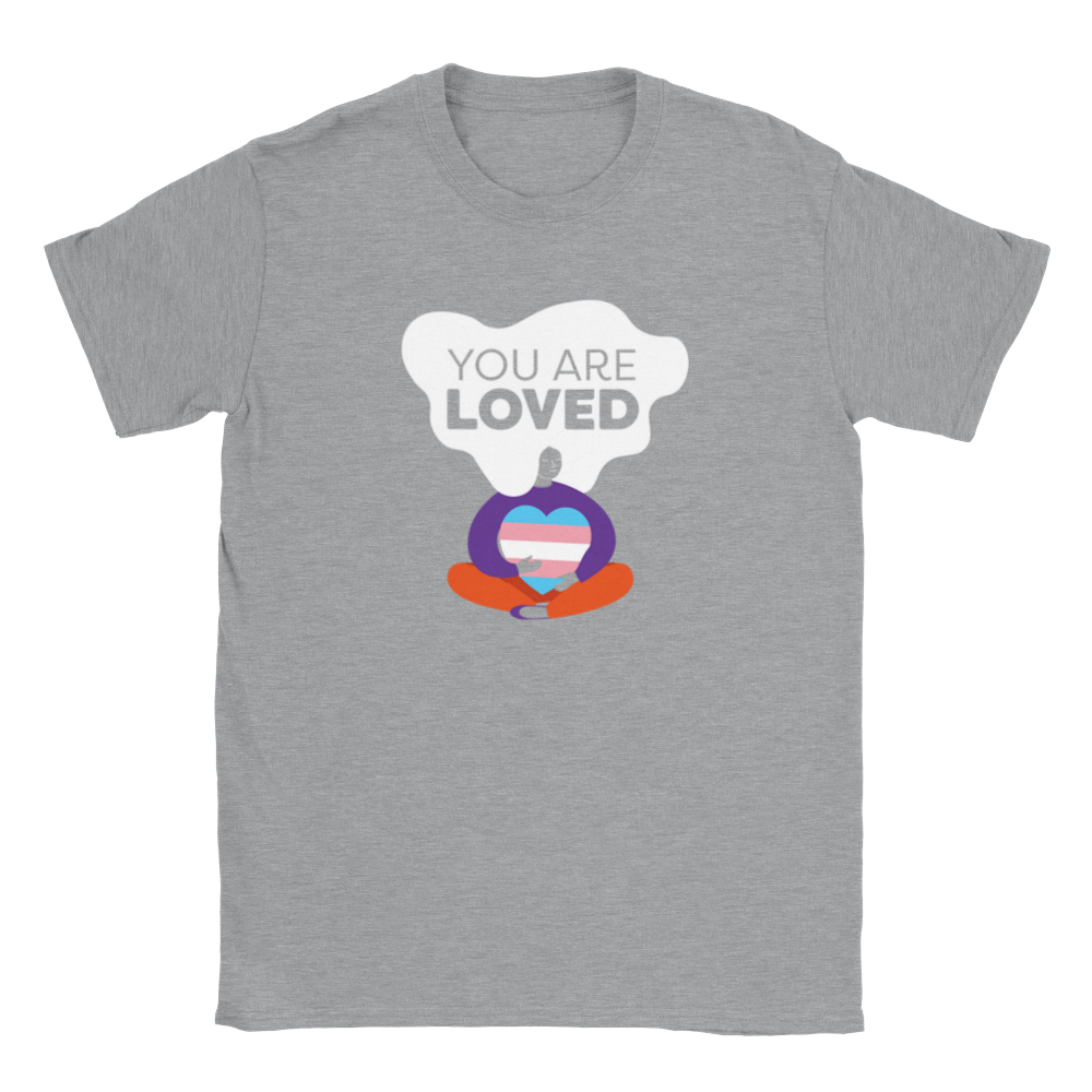 You are loved (trans flag) tee