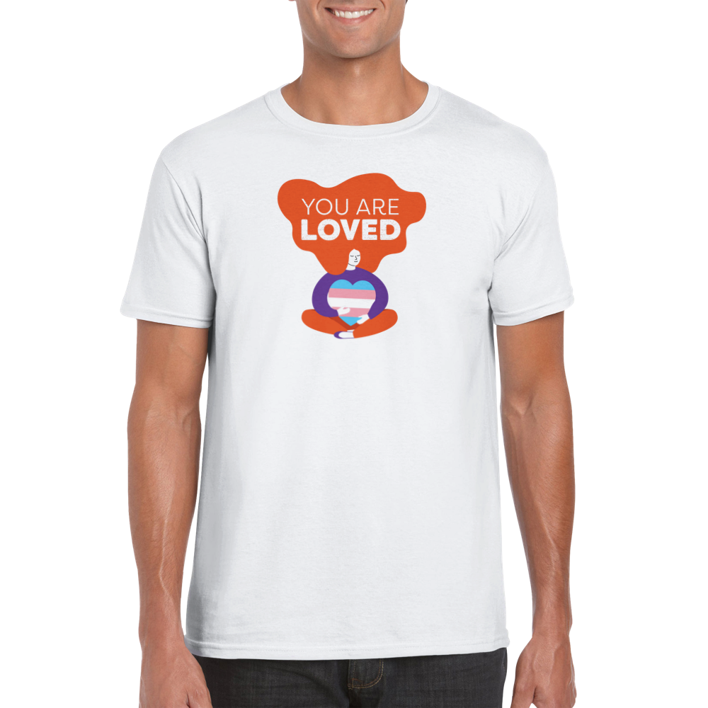 You are loved (trans flag) tee