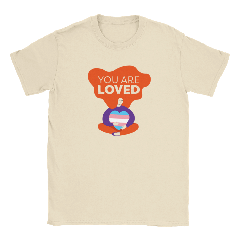 You are loved (trans flag) tee