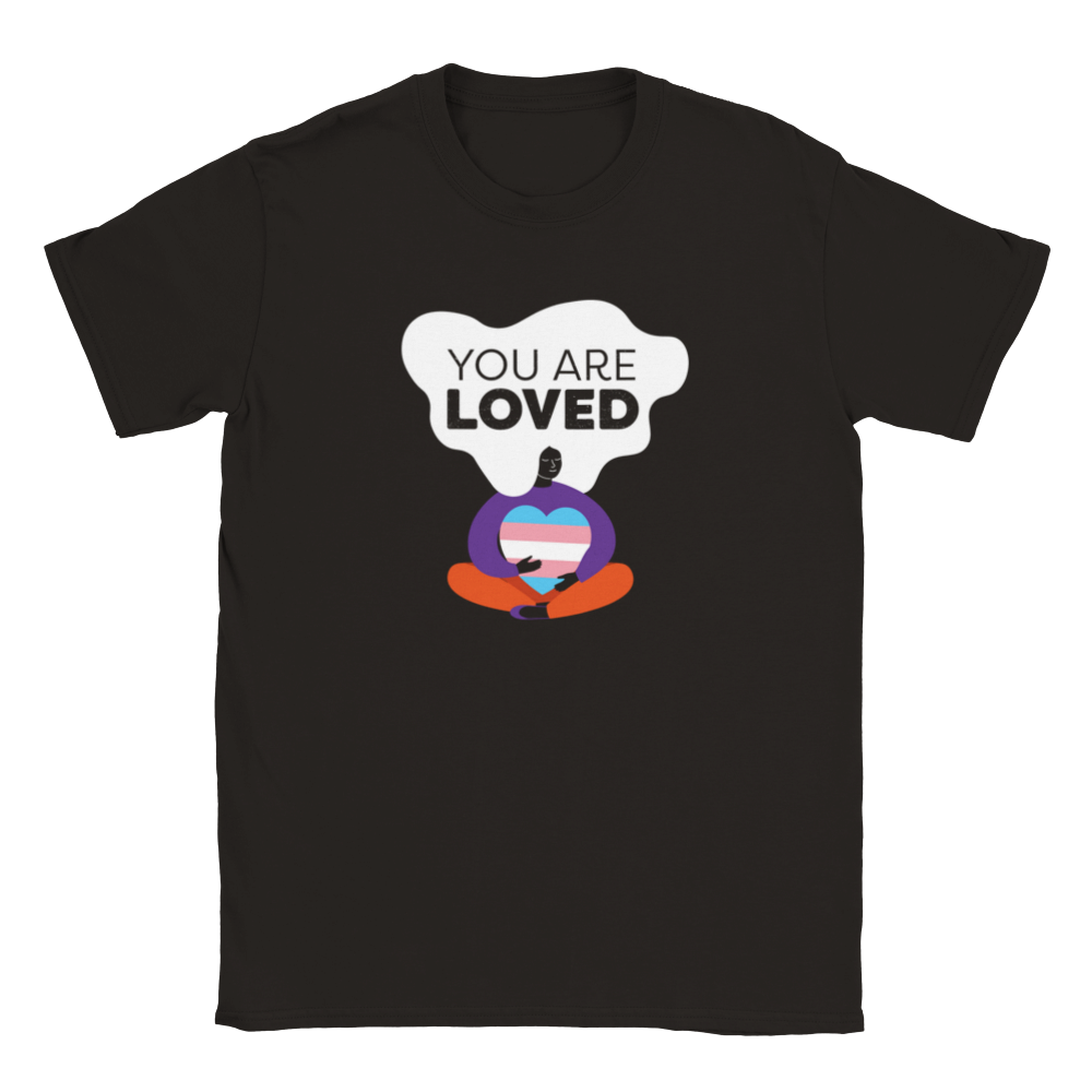 You are loved (trans flag) tee