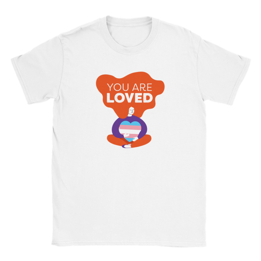 You are loved (trans flag) tee