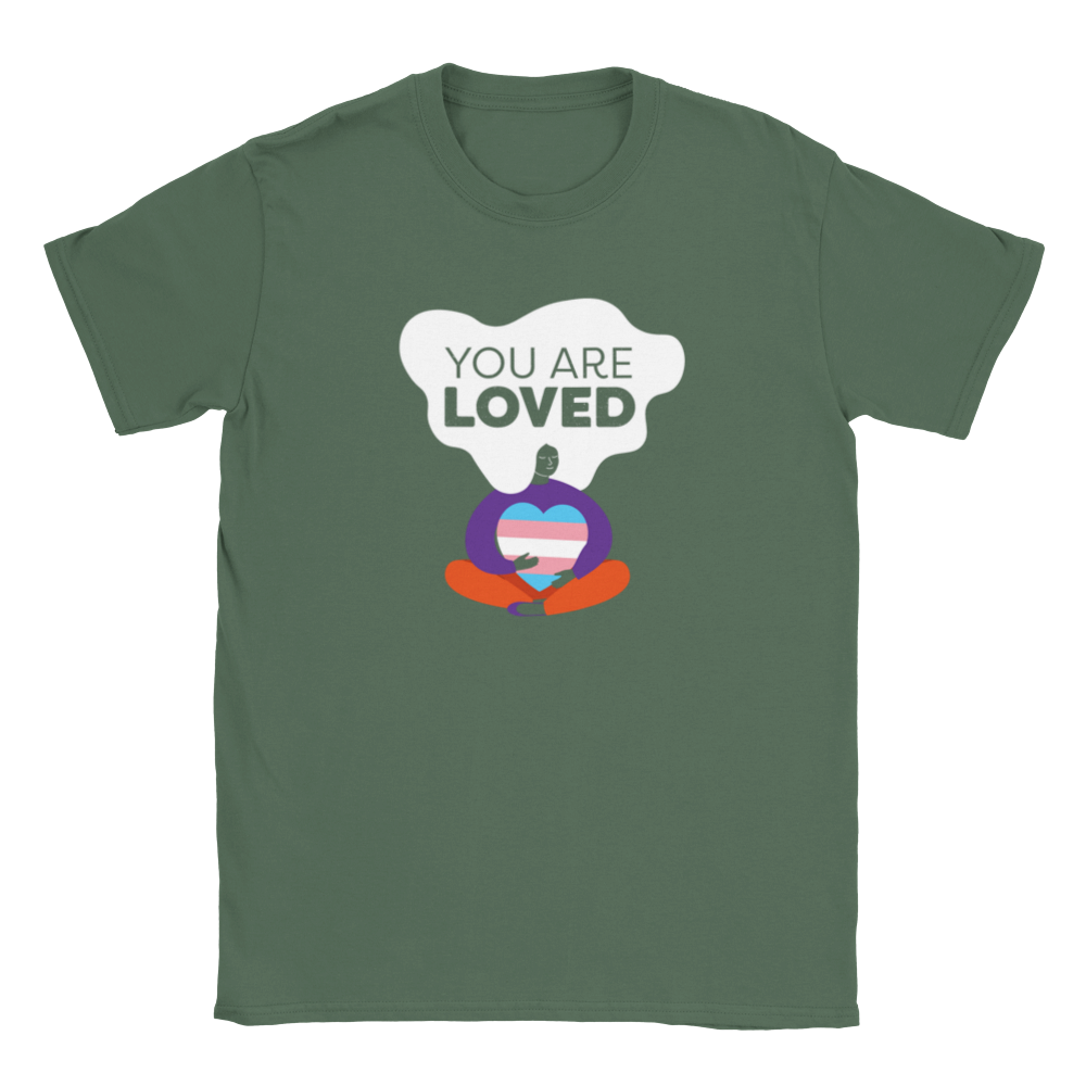 You are loved (trans flag) tee